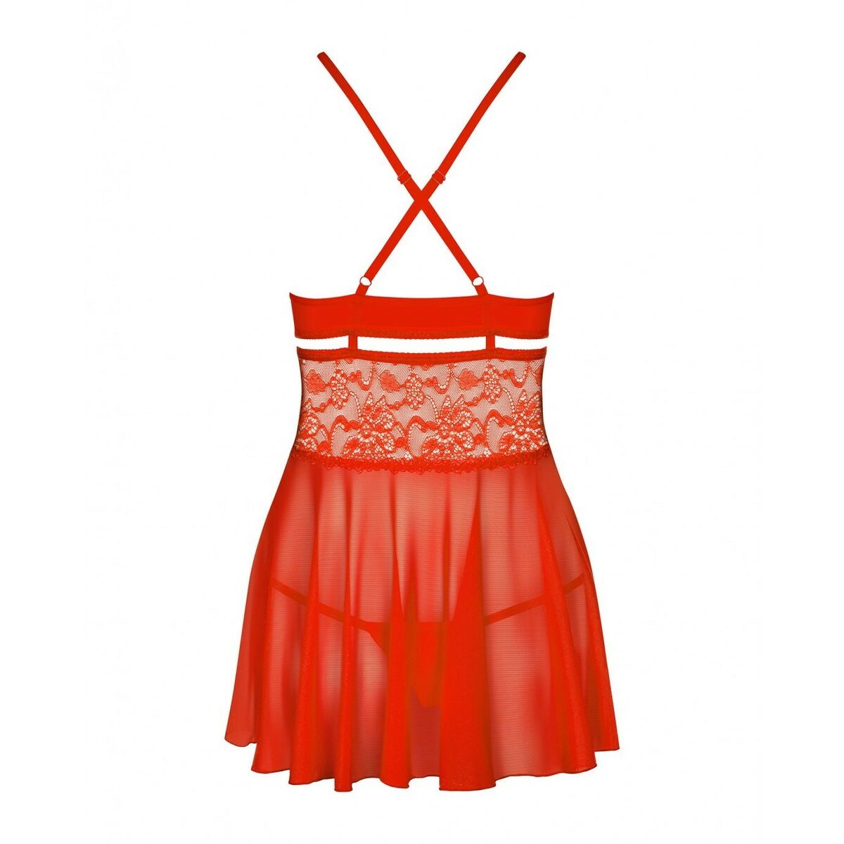 Babydoll Obsessive Röd XXL/XXXL - 4