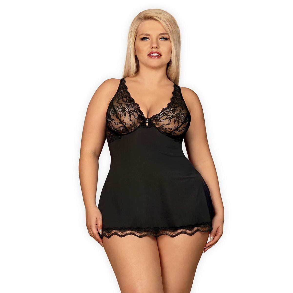 Babydoll Obsessive Luvae Svart XXL/XXXL - 5