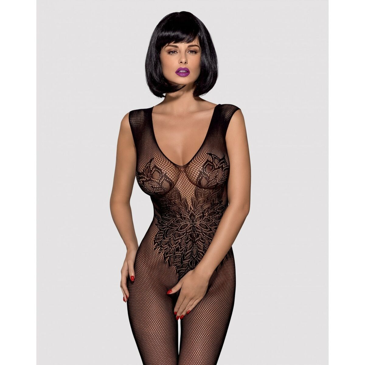 Hela kroppen Obsessive N112 S/M/L Svart - 2