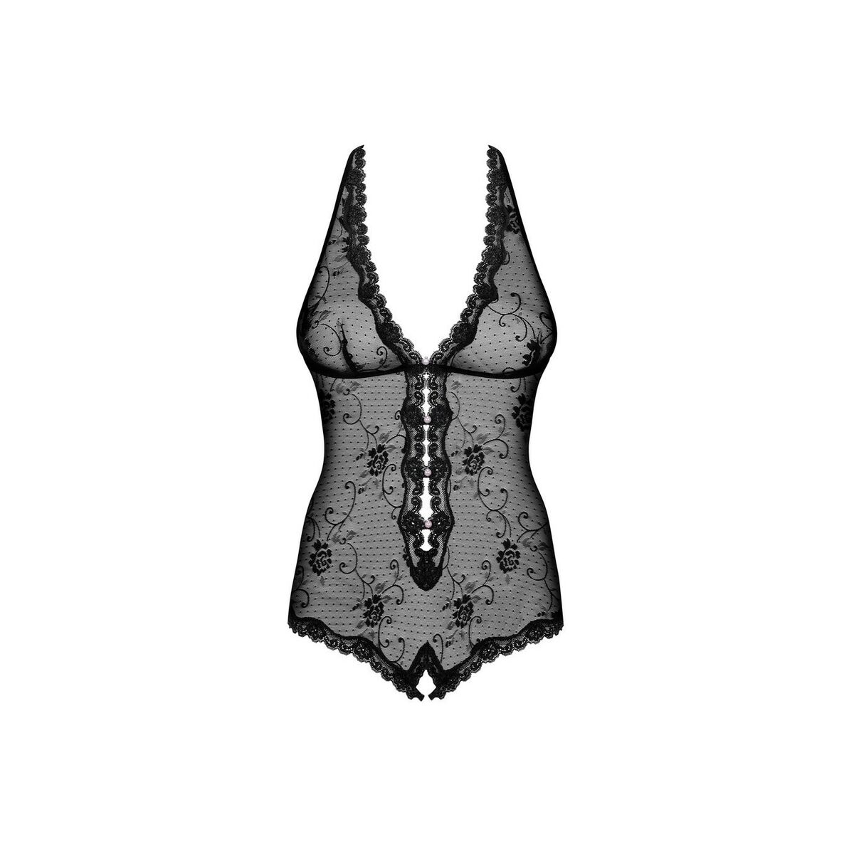 Trikåer Obsessive Fiorenta teddy Svart S/M - 4