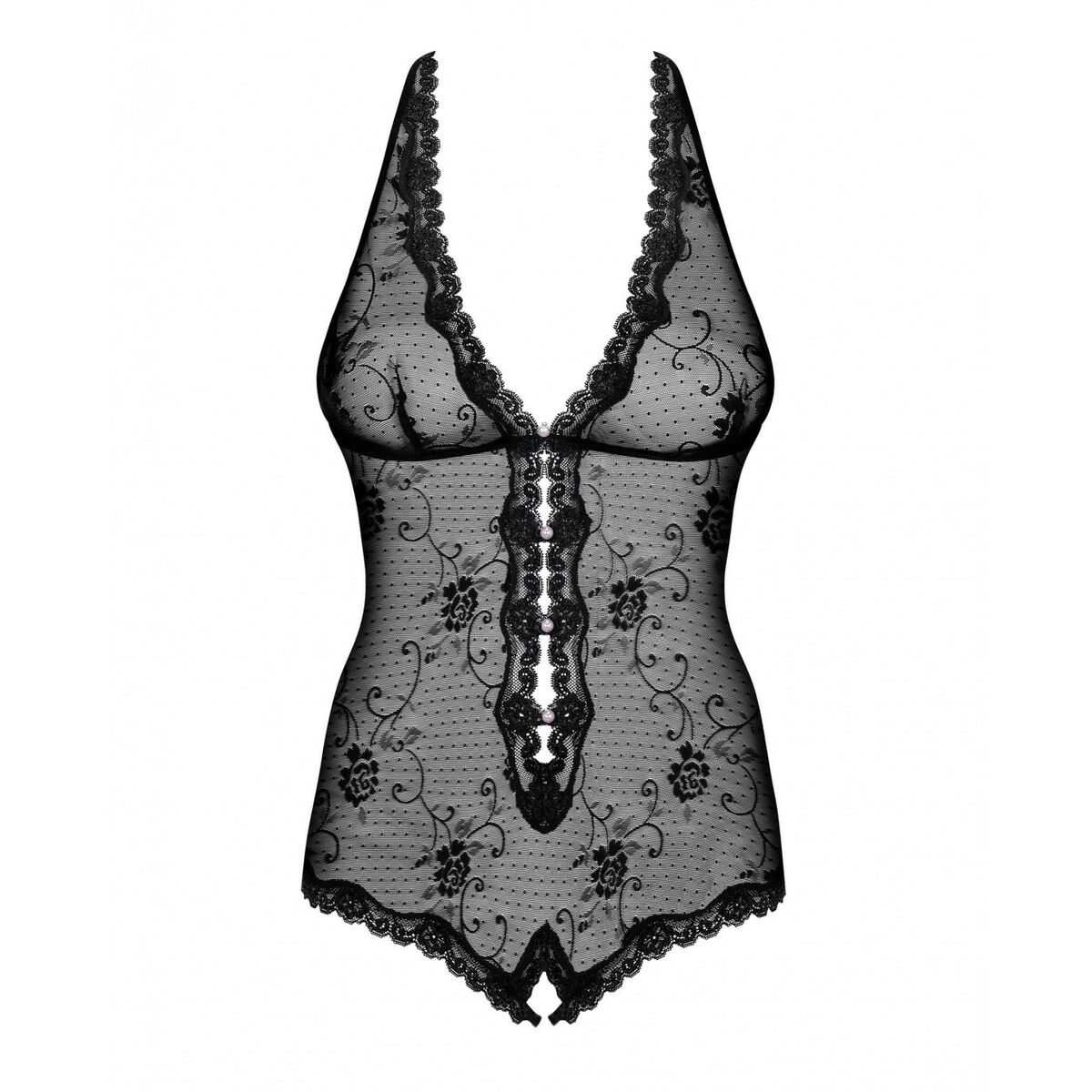 Trikåer Obsessive Fiorenta teddy Svart S/M - 5