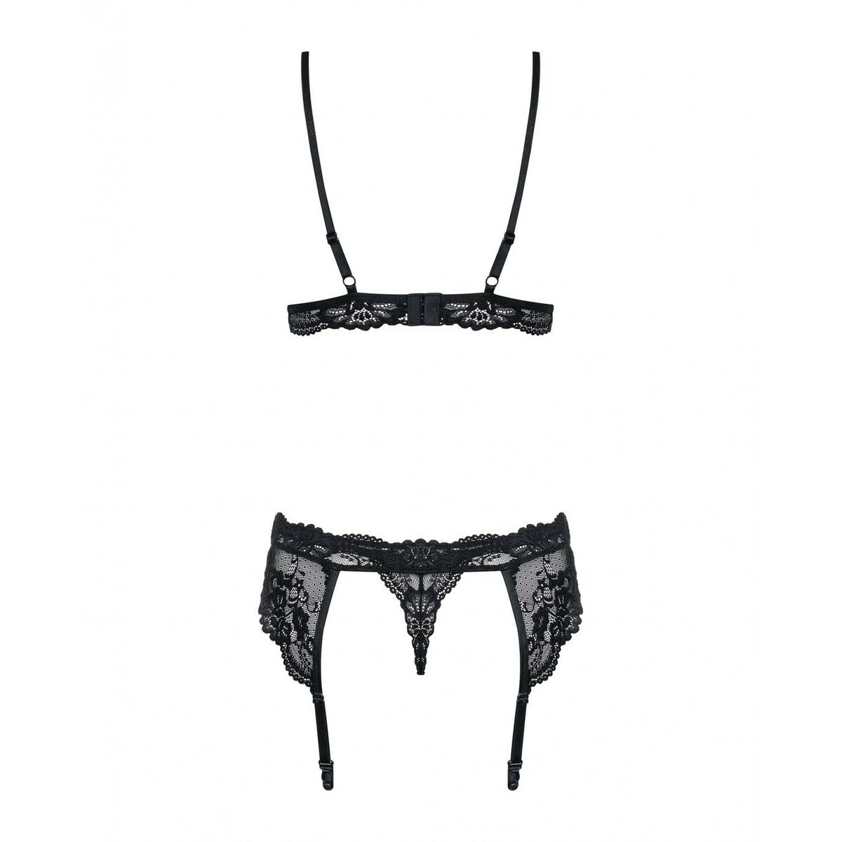 Set med underkläder i läder Obsessive 810-SEG-1 Svart L/XL - 5