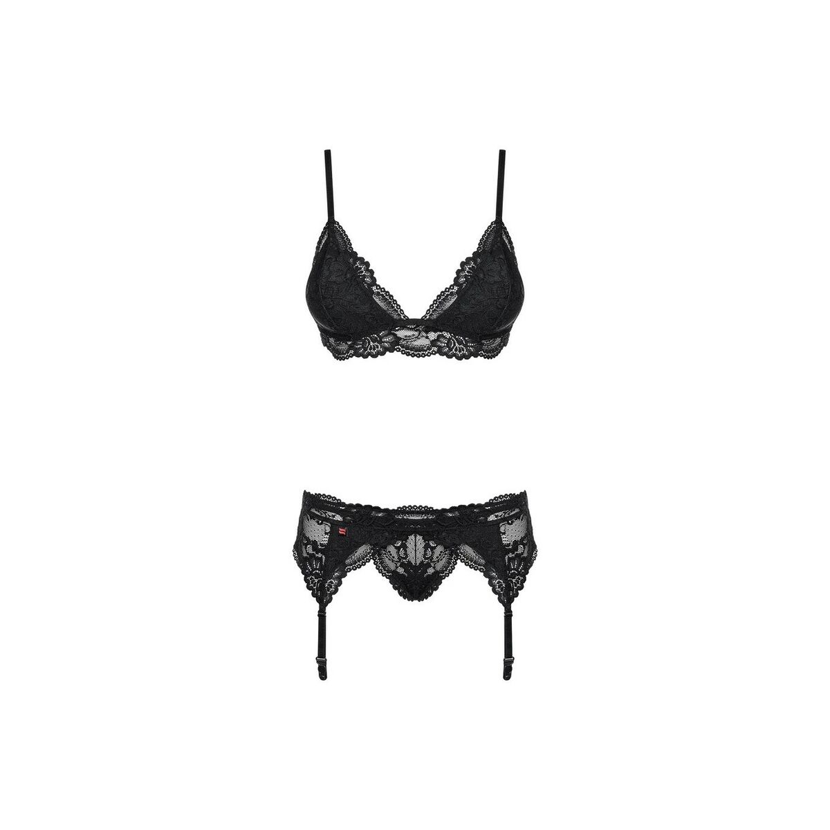 Set med underkläder i läder Obsessive 810-SEG-1 Svart L/XL - 3
