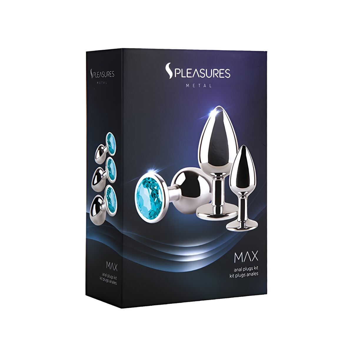 Analplugg S Pleasures Blå Silvrig - 3