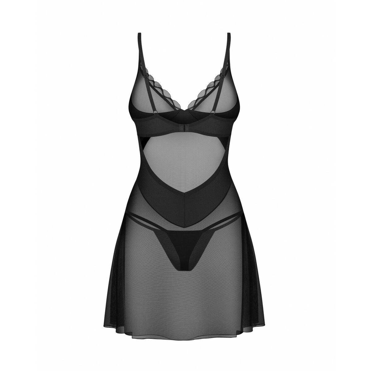 Babydoll Obsessive XXL/XXXL Svart - 4