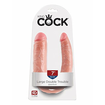 Smekningsapparat Double Penetration Pipedream - King Cock Naturell