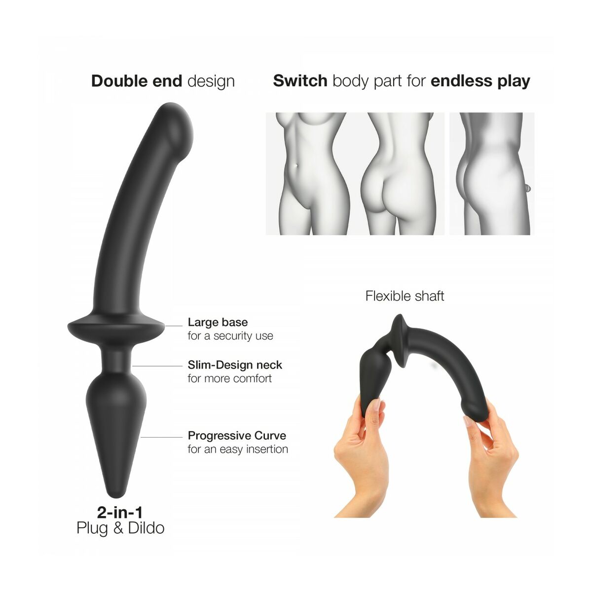Dildo Strap-on-me Svart - 3