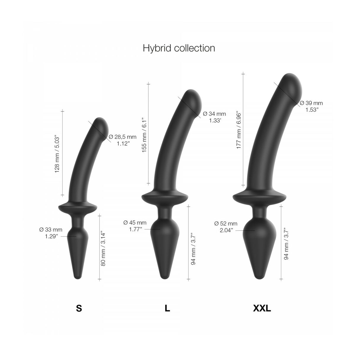 Dildo Strap-on-me Svart - 5