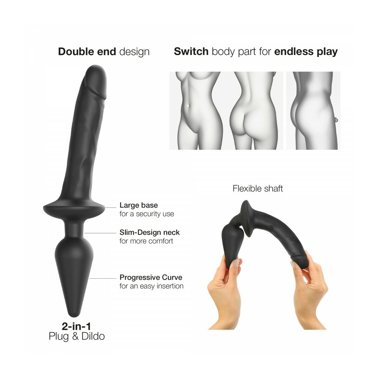 Dildo Strap-on-me Svart - 4