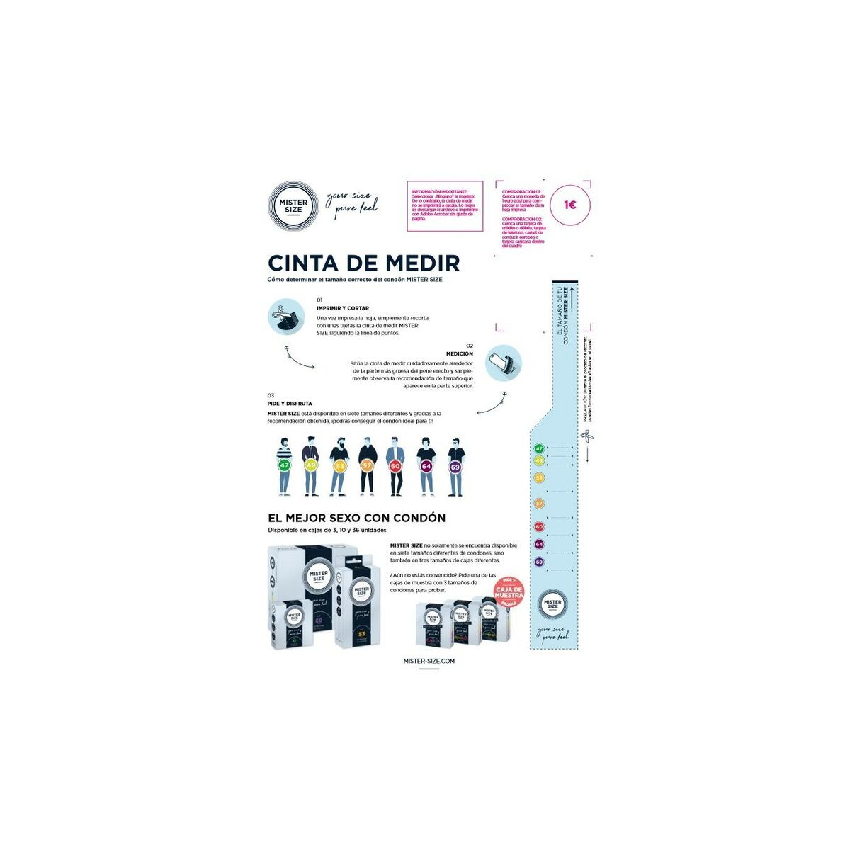 Kondomer Mister Size Pure Feel Extra Thin Ø 6,4 cm - 3