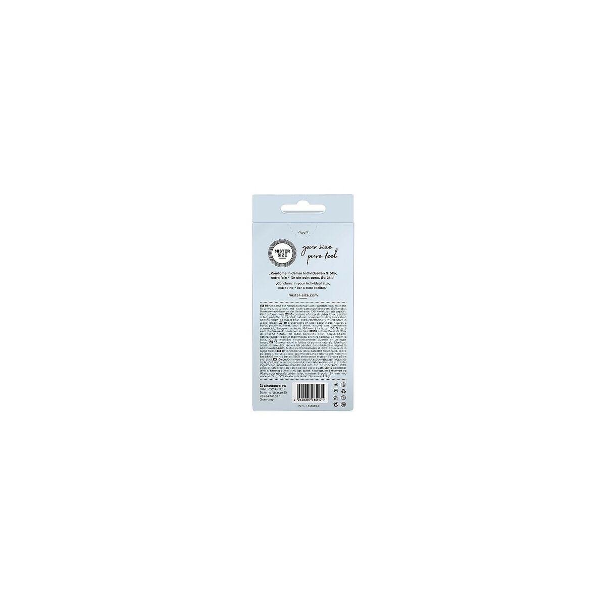 Kondomer Mister Size Pure Feel Extra Thin Ø 6,4 cm - 2
