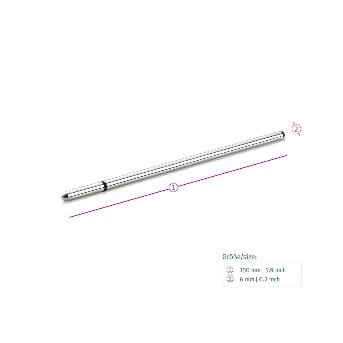 Thin Finn Urethral Sound Mystim MS46190 Silvrig - 8