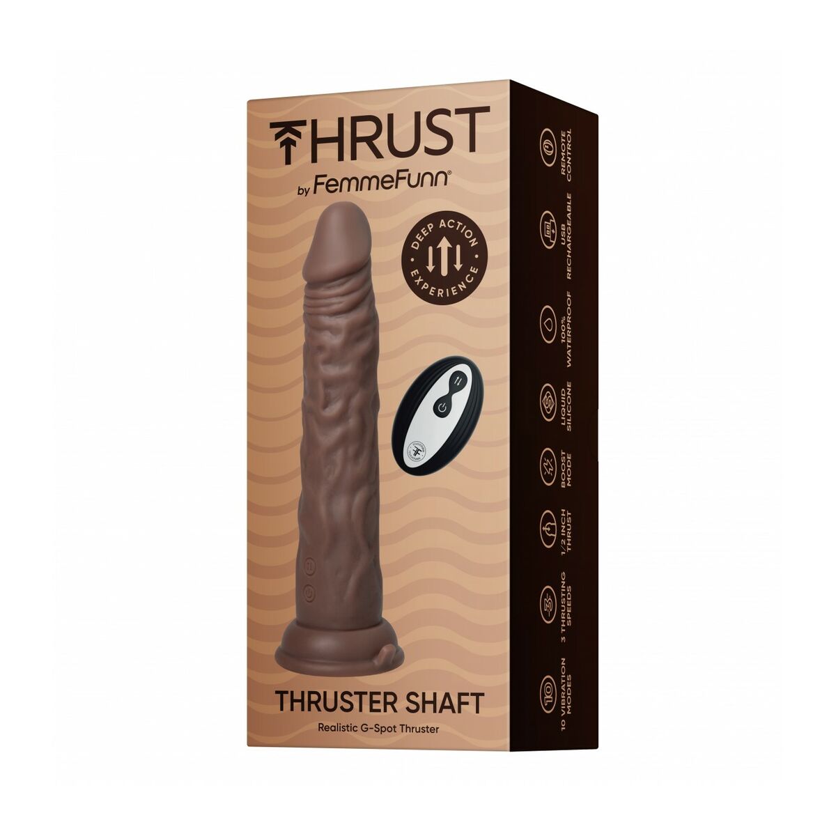 Realistisk dildo FemmeFunn Brun - 4