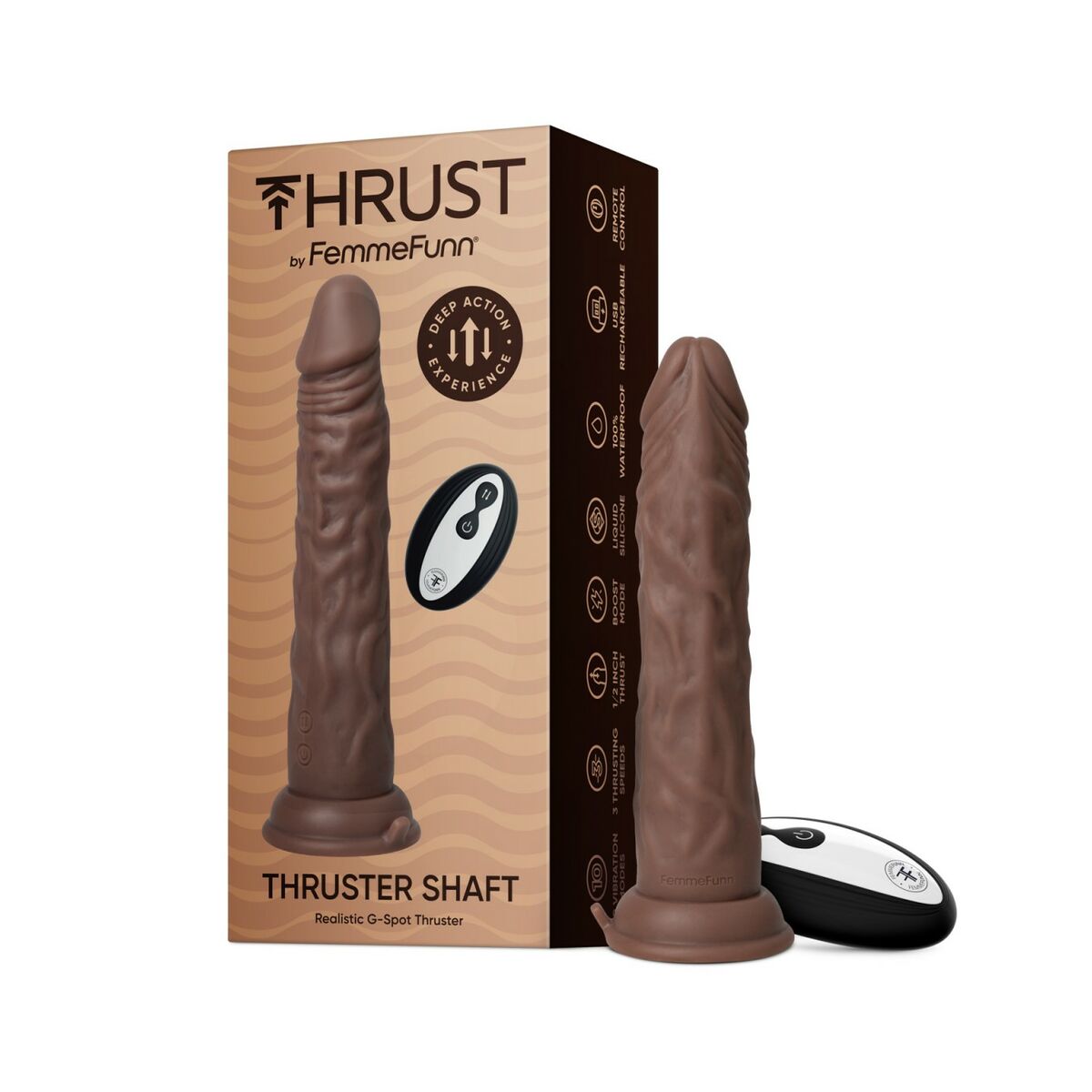 Realistisk dildo FemmeFunn Brun - 2