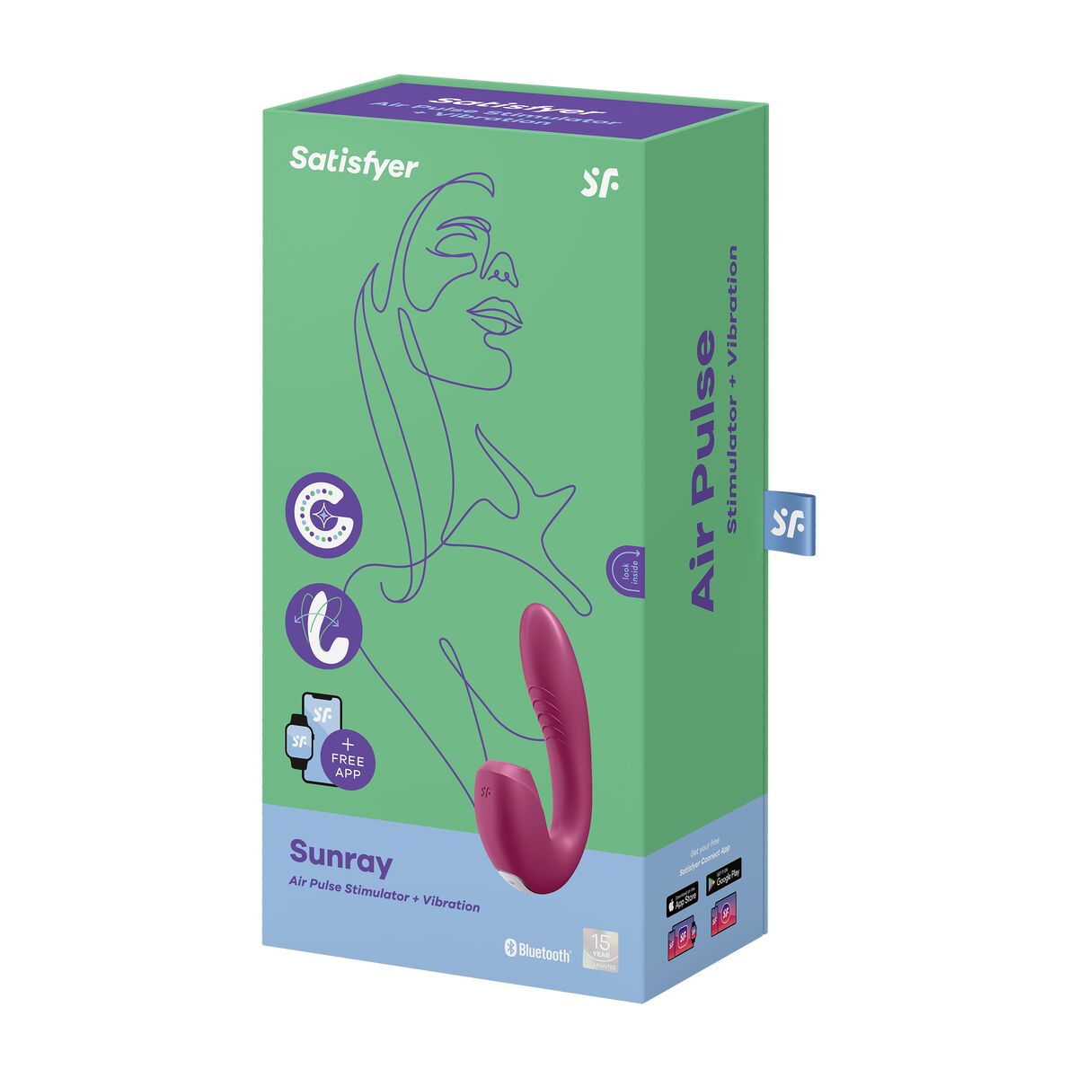 Sugstimulator för klitoris Satisfyer Sunray Fuchsia - 5