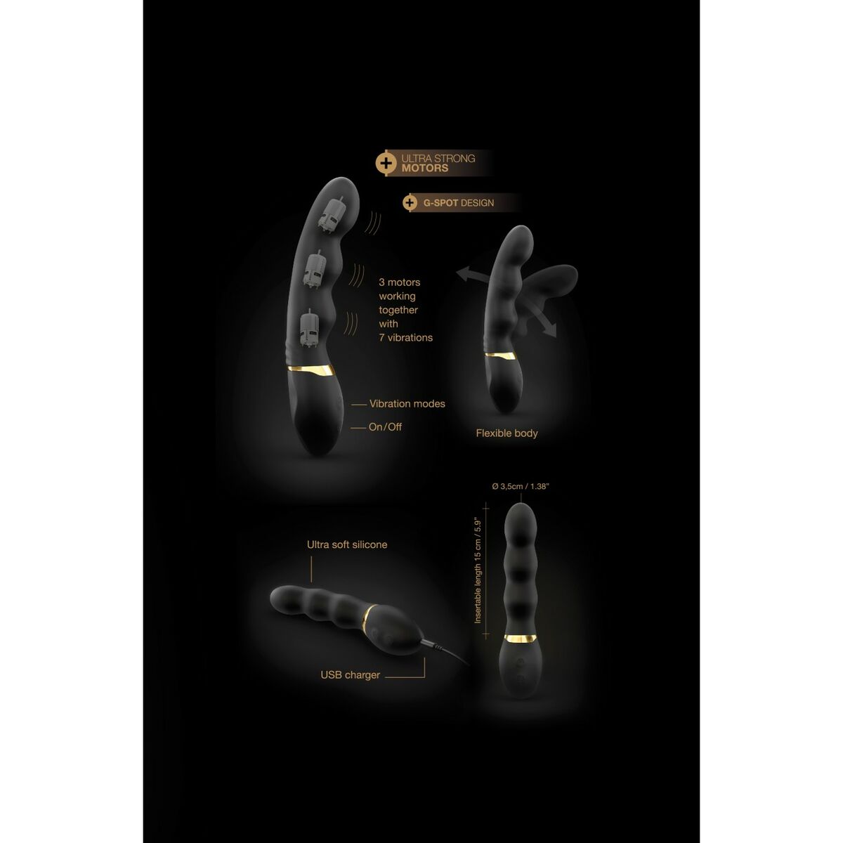 Vibrator Dorcel Too Much 2.0 Svart - 5