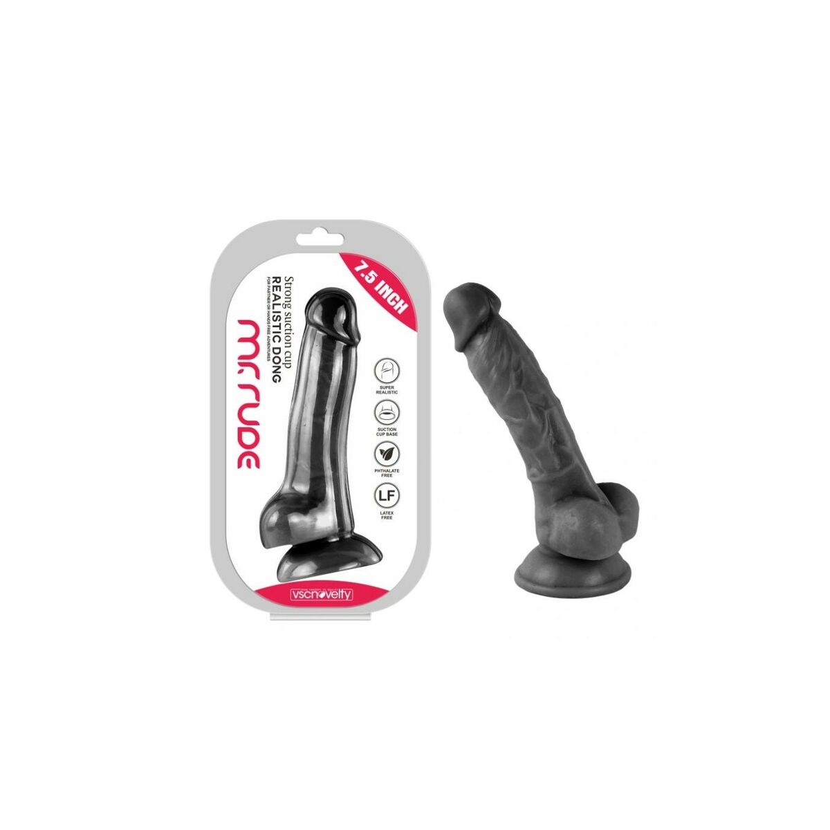 Realistisk dildo VSCNOVELTY Svart 19 cm - 2