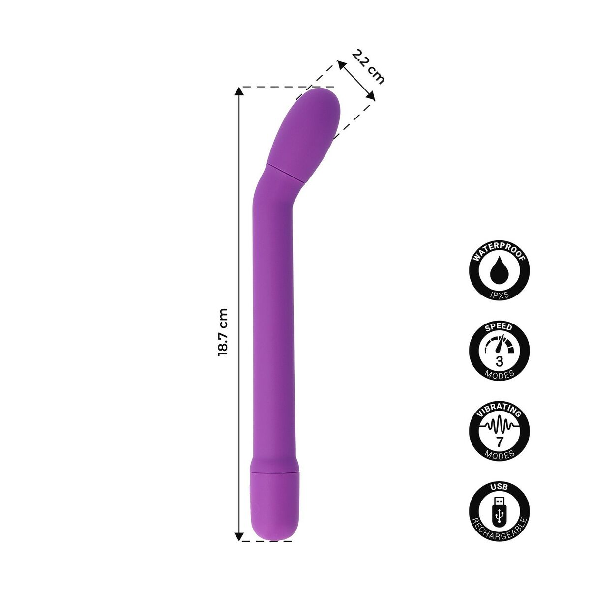 G-spotvibrator Virgite Violett - 3