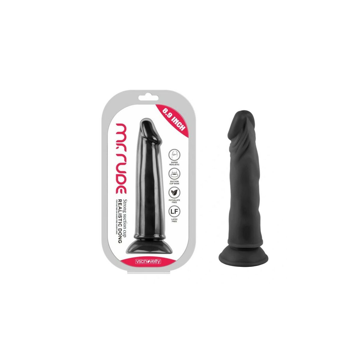 Realistisk dildo VSCNOVELTY Svart 22,6 cm - 2