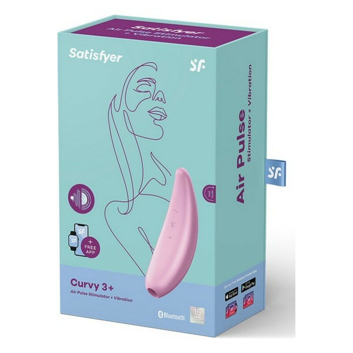 Sugstimulator för klitoris Satisfyer Curvy 3+ Rosa - 4