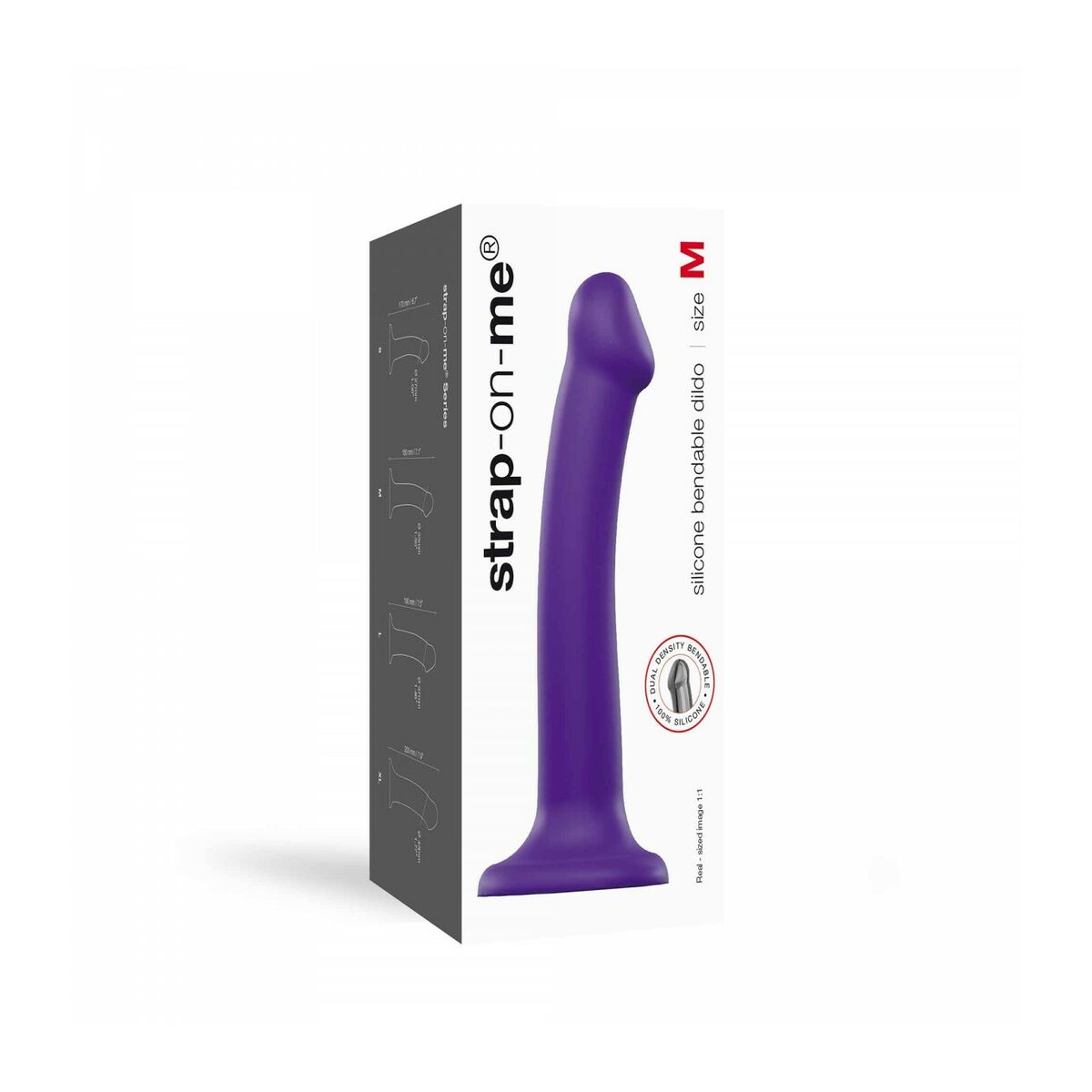 Masturberingsapparat Strap-on-me  Semi-Realistic Dual Density Silikon Purpur - 5