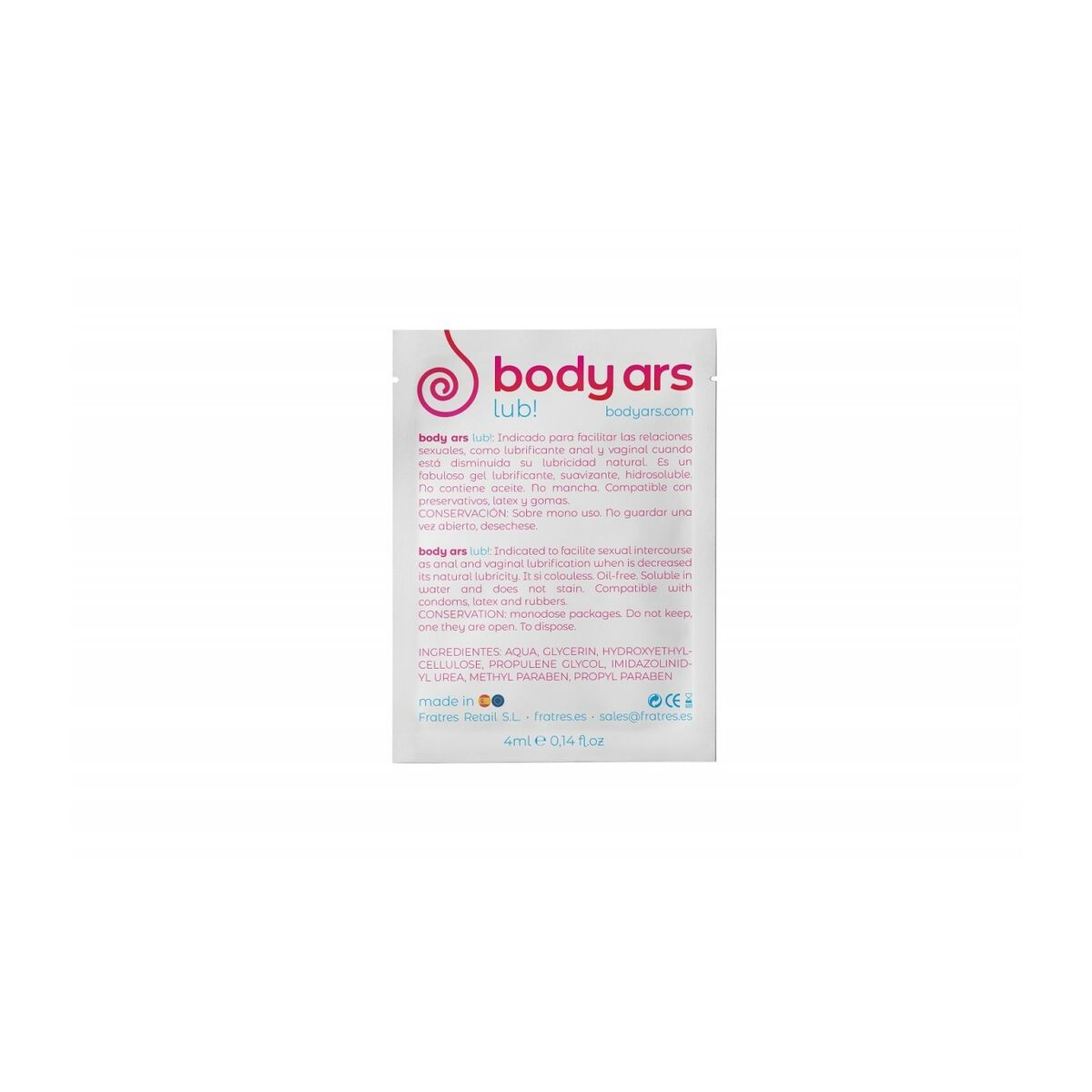 Slide Vattenbaserat Glidmedel Body Ars Natural - 4