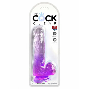 Realistisk dildo Pipedream - King Cock Purpur