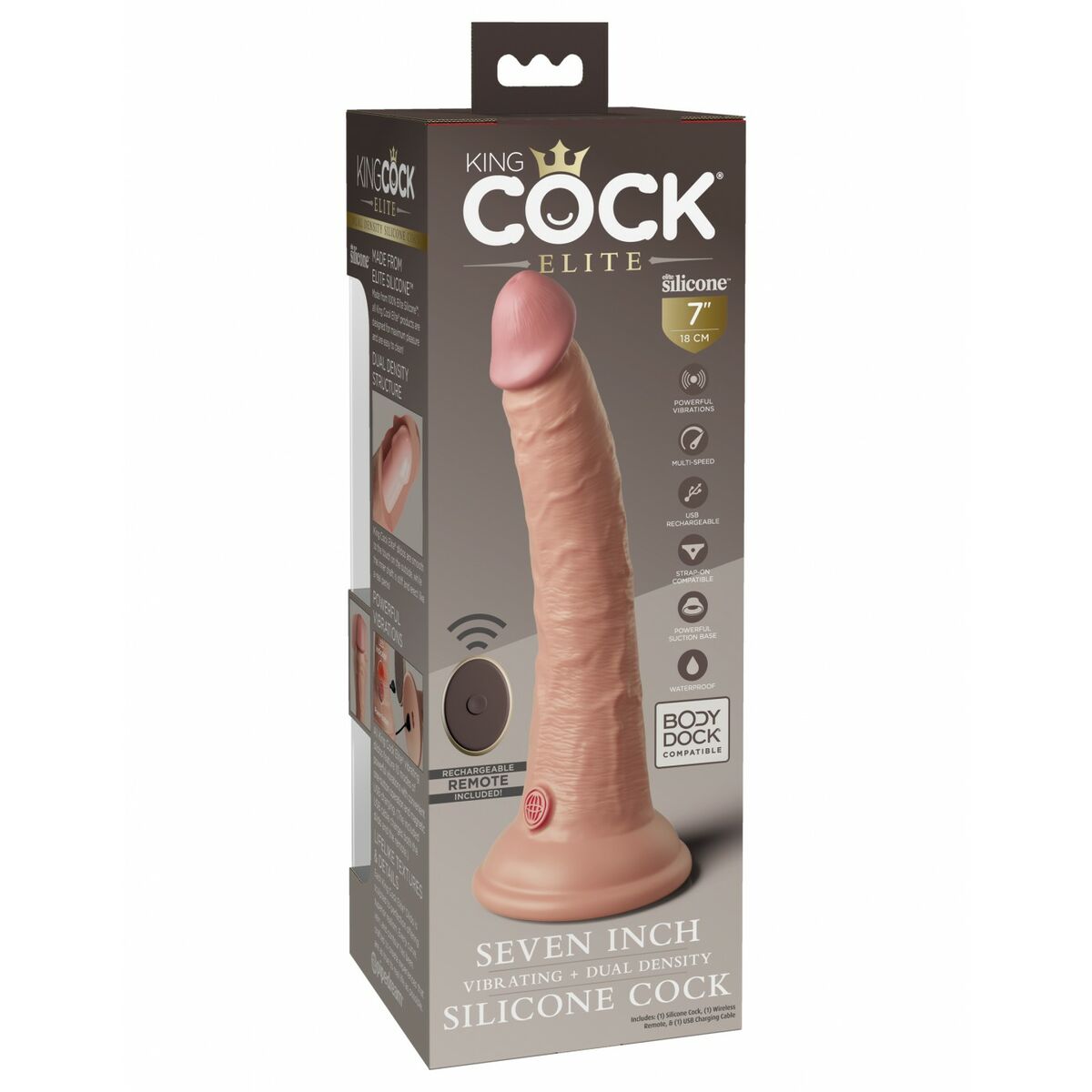 Realistisk dildo Pipedream - King Cock Silikon - 3