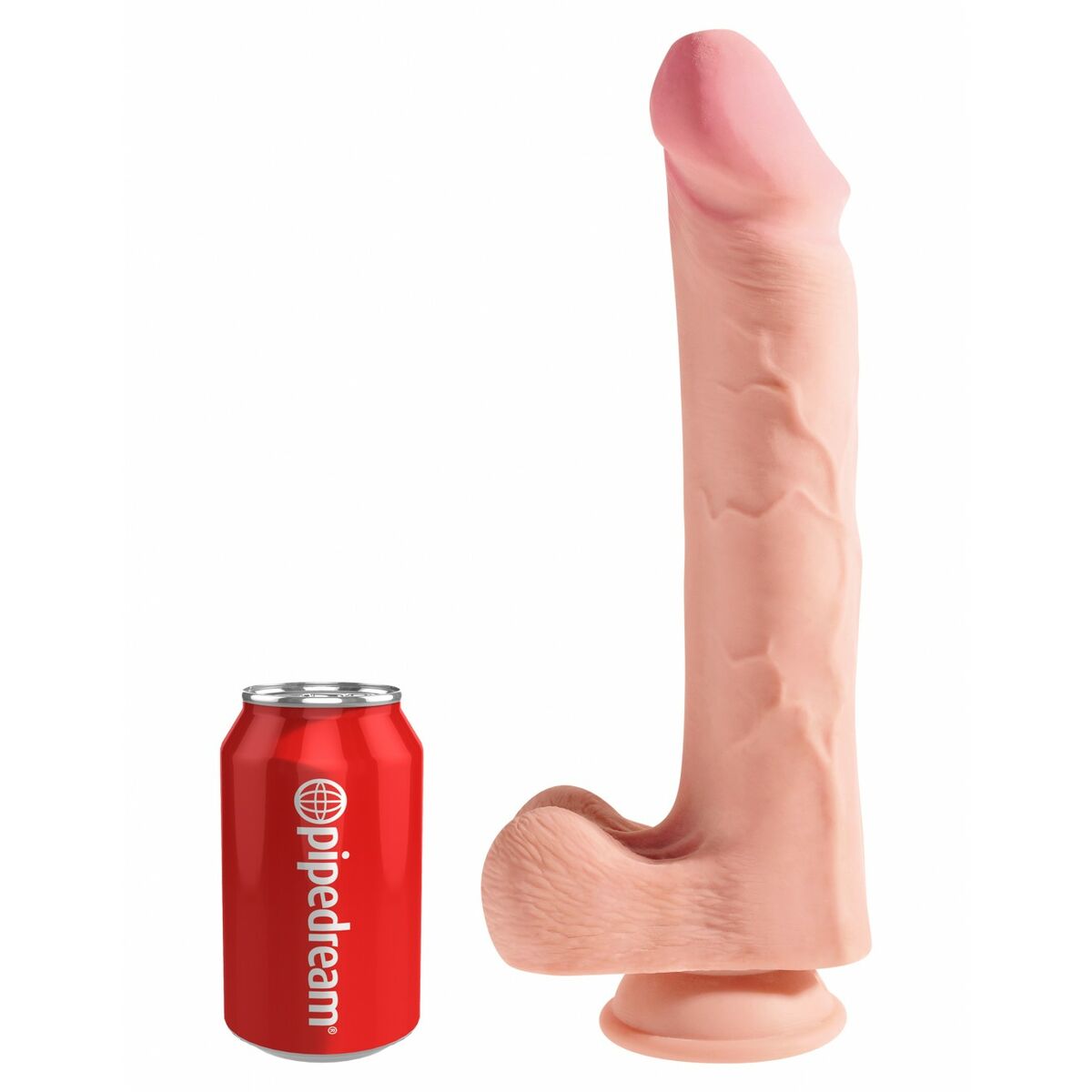 Realistisk dildo Pipedream - King Cock Plast Naturell - 4