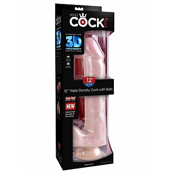 Realistisk dildo Pipedream - King Cock Plast Naturell