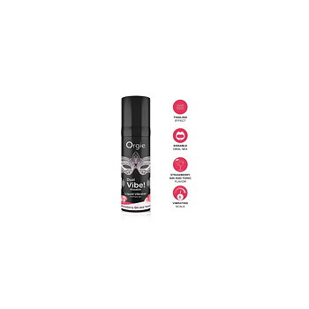 Glidmedel Orgie 15 ml Jordgubbe Vibrator