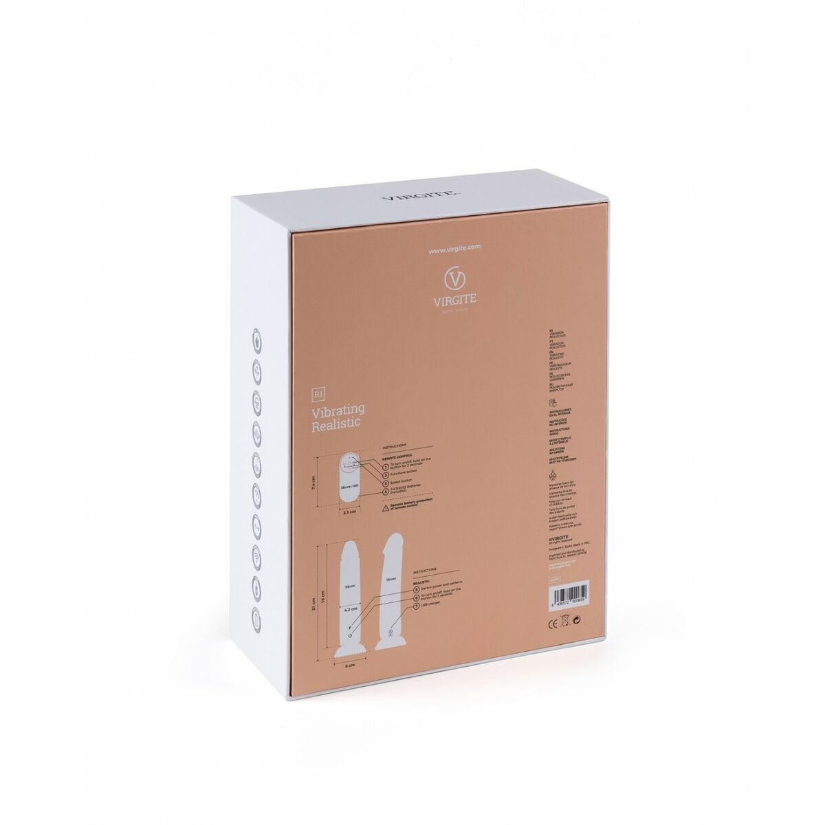Realistisk vibrator Virgite 19 cm - 6
