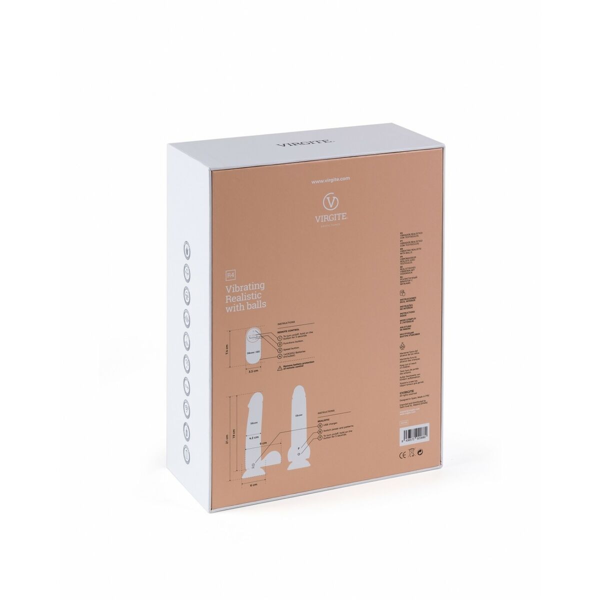 Realistisk vibrator Virgite 19 cm - 4