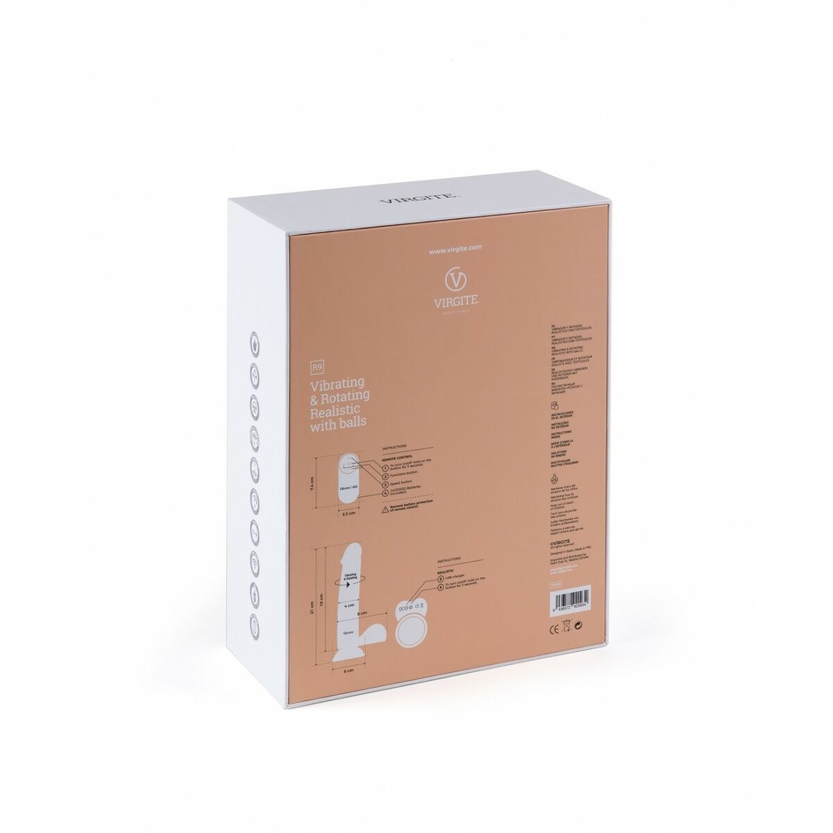 Realistisk vibrator Virgite 19 cm - 7