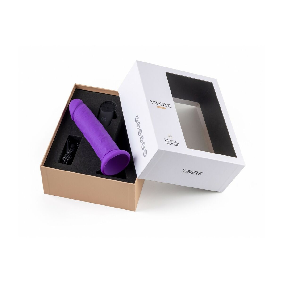 Realistisk vibrator Virgite Purpur 16,5 cm - 5