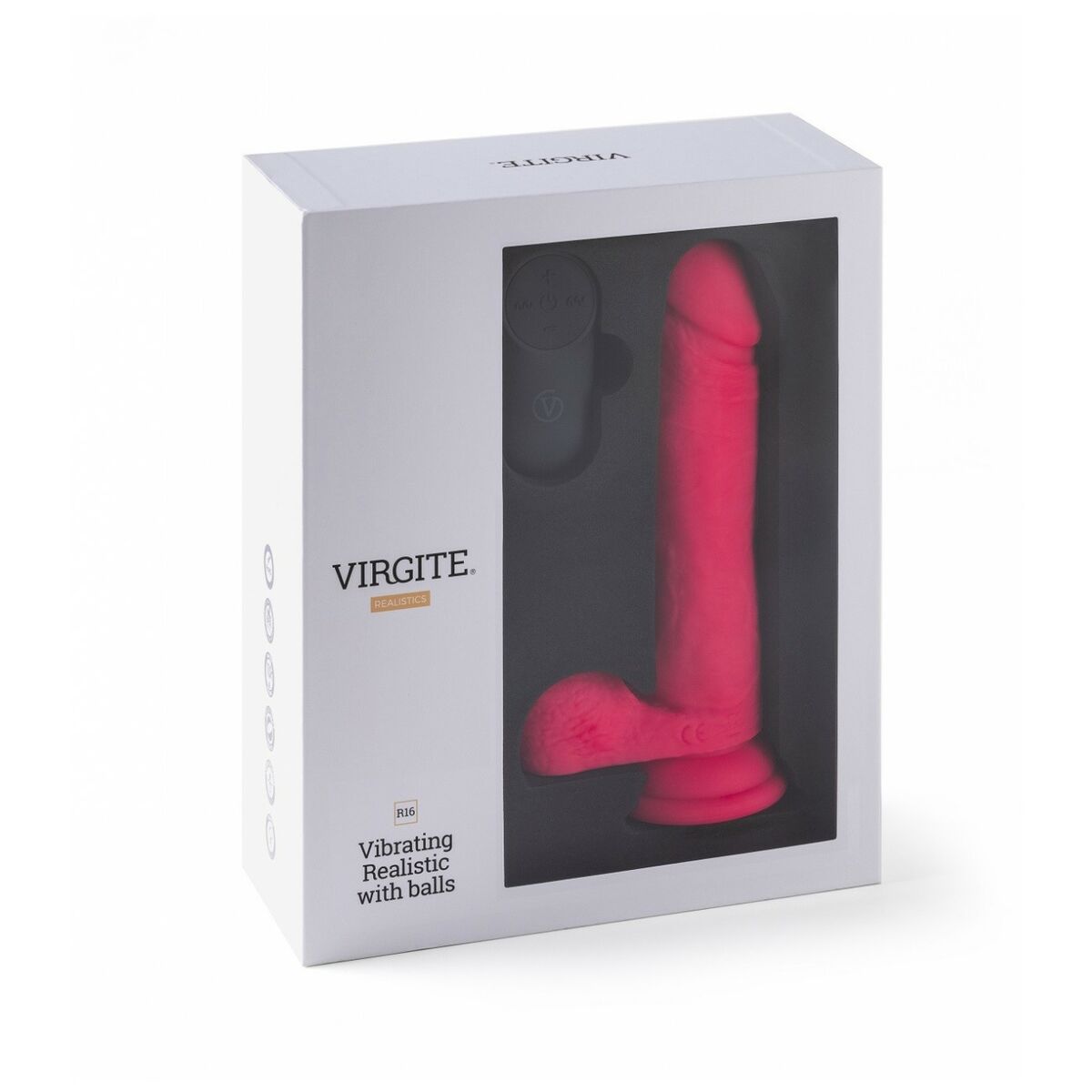 Realistisk vibrator Virgite Rosa 16 cm - 4