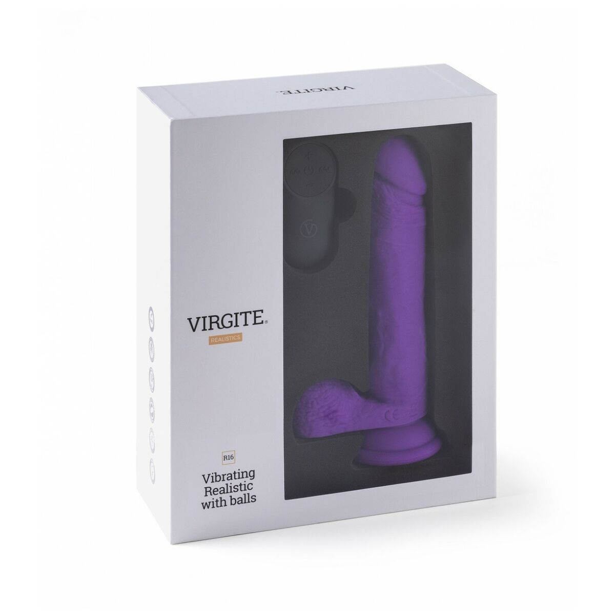 Realistisk vibrator Virgite Purpur 16 cm - 4