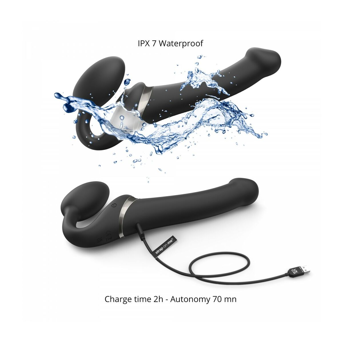 Dildo Strap-on-me 6017371 Svart XL - 3