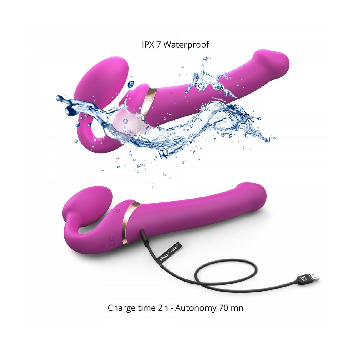 Vibrator Strap-on-me 6017425 Rosa - 4