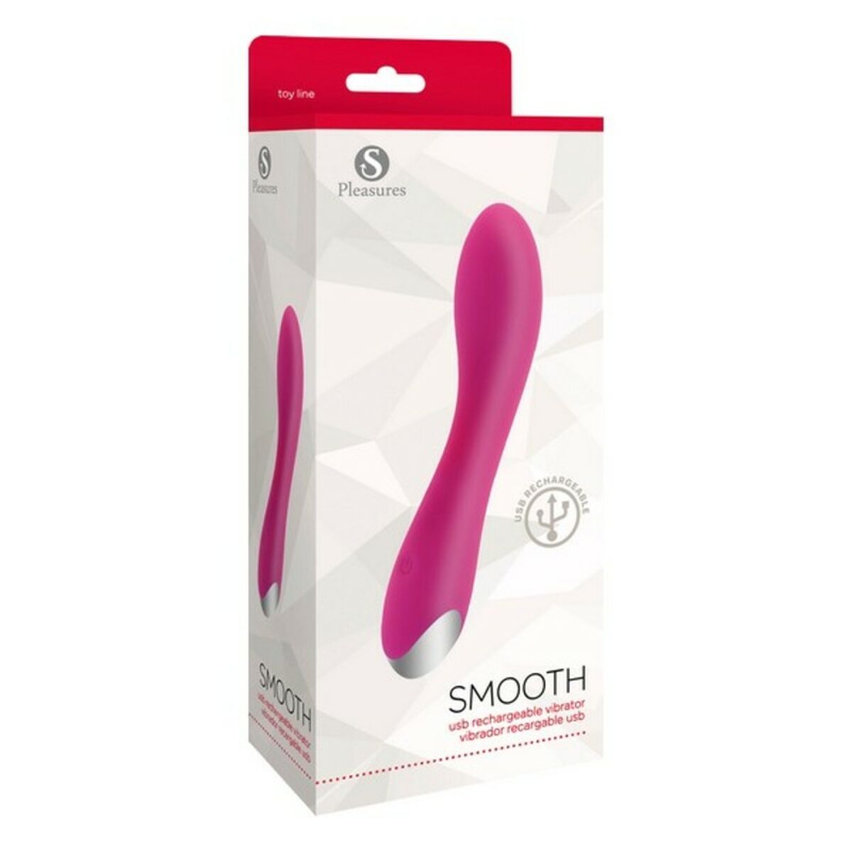 Vibrator S Pleasures Smooth Rosa - 3