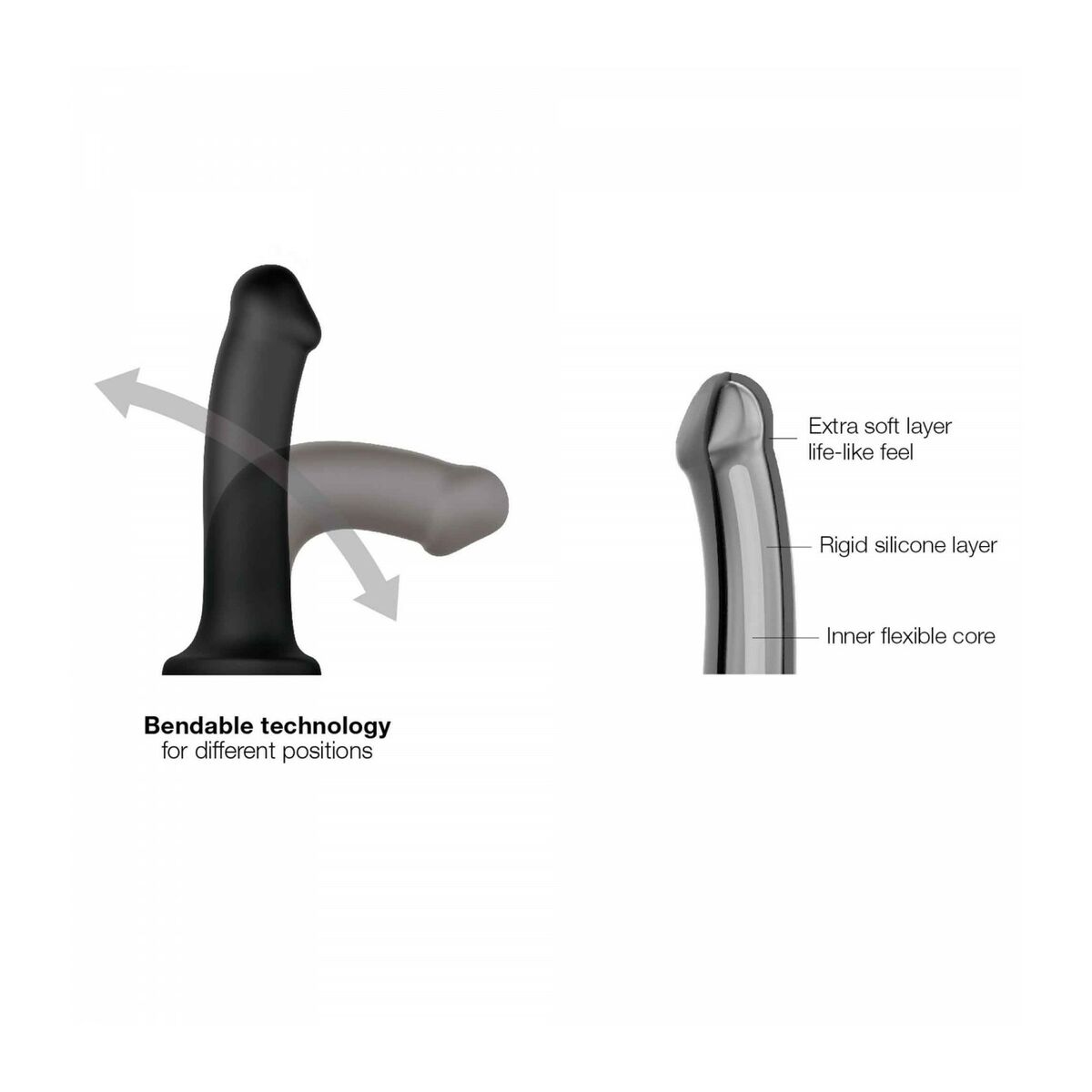 Dildo Strap-on-me 6013144 M Svart - 5