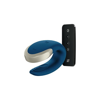 Massageapparat för par Satisfyer Double Love Blå
