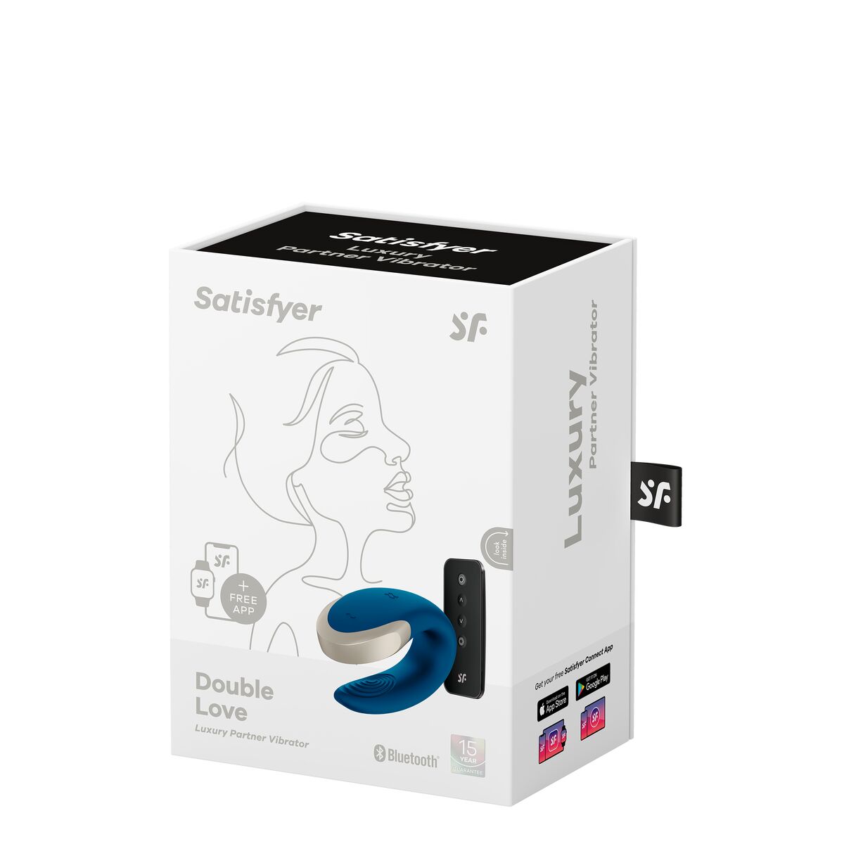 Massageapparat för par Satisfyer Double Love Blå - 5