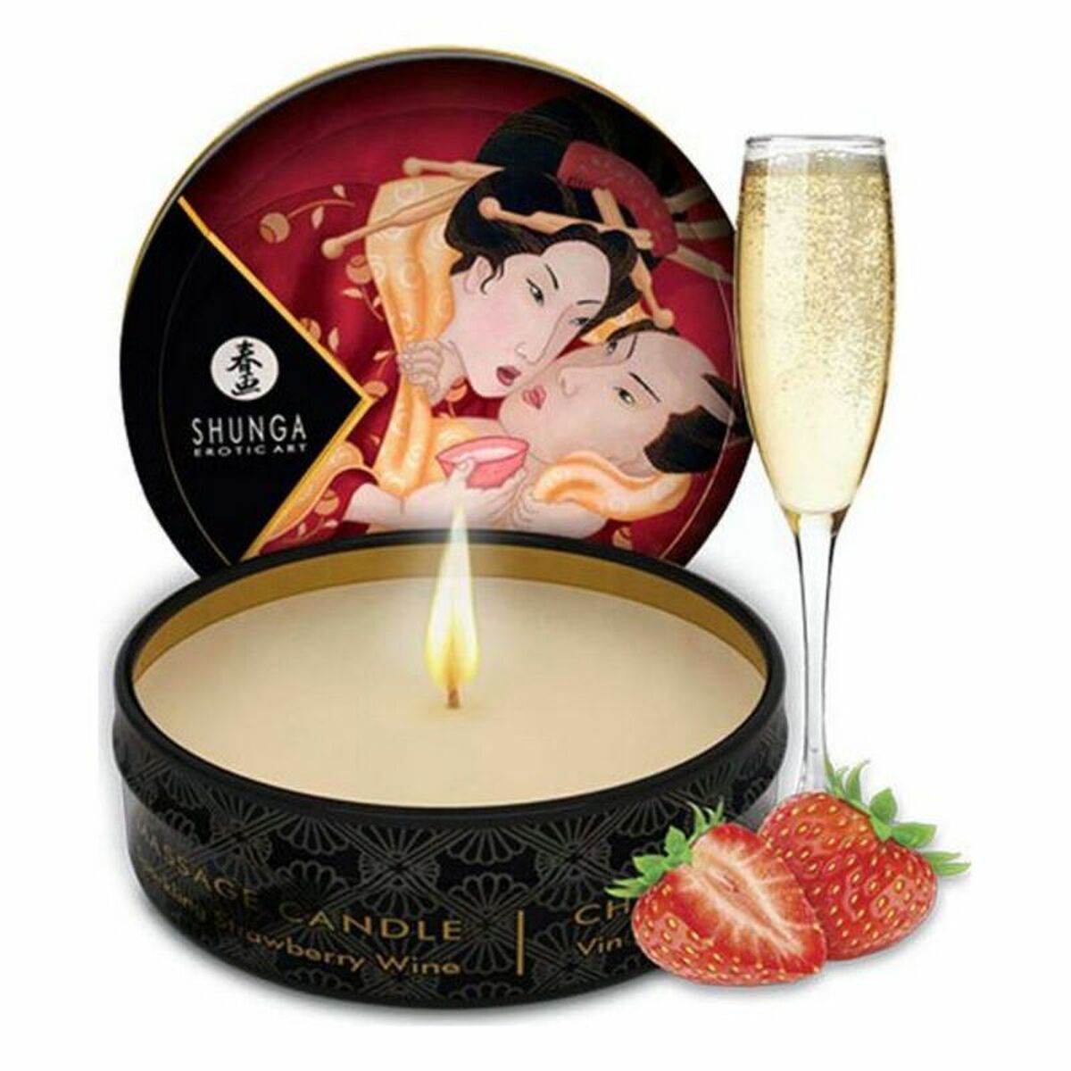 Massageljus Shunga 9046084 Jordgubbe 30 ml - 2