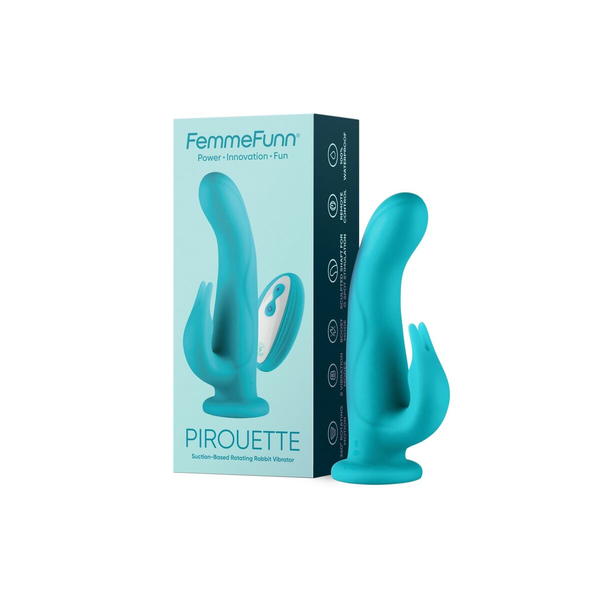 Dubbelvibrator Dual Stimulation Vibe FemmeFunn Pirouette Turkos - 2