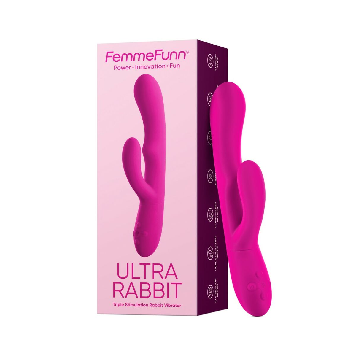 Dubbelvibrator Dual Stimulation Vibe FemmeFunn Ultra Rabbit Rosa - 2