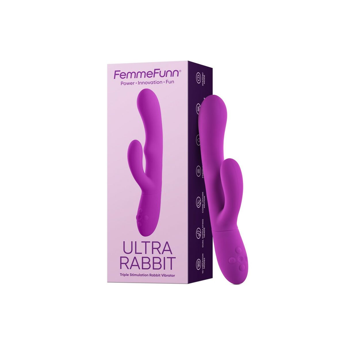 Dubbelvibrator Dual Stimulation Vibe FemmeFunn Ultra Rabbit Purpur - 2