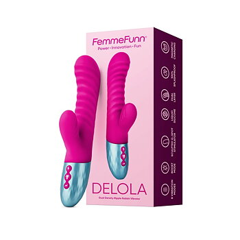 Dubbelvibrator Dual Stimulation Vibe FemmeFunn Delola Rosa