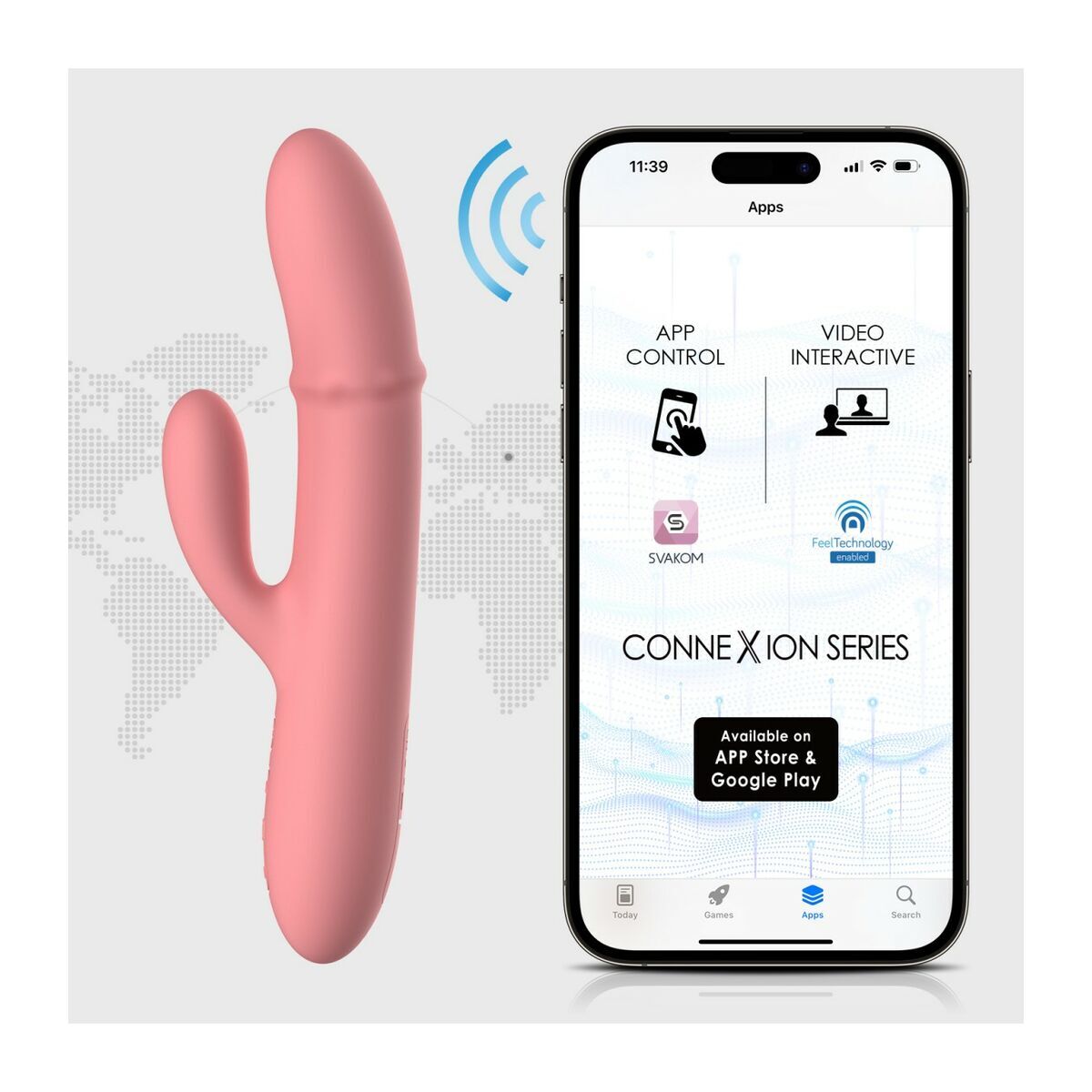 Dubbelvibrator Dual Stimulation Vibe Svakom Rosa Persika - 4