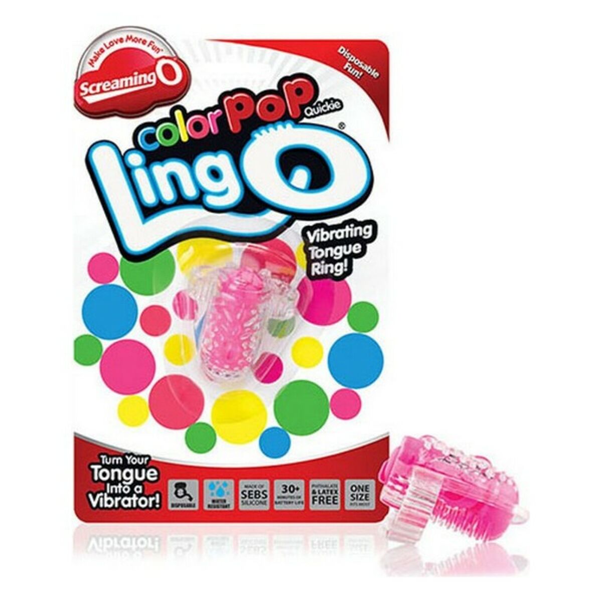 Vibrerande Penisring The Screaming O Color Pop Lingo Rosa - 3